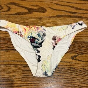 Pilyq White Floral Bikini Bottom